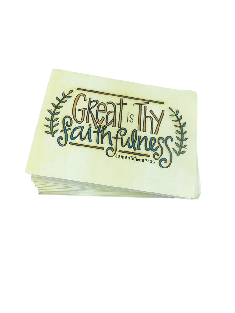 Faithfulness Note Cards