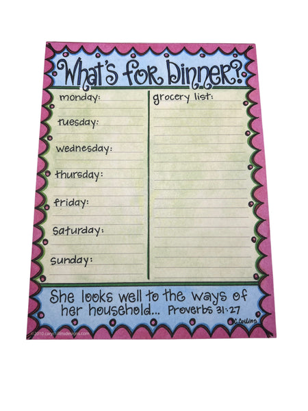 What's for Dinner Notepad